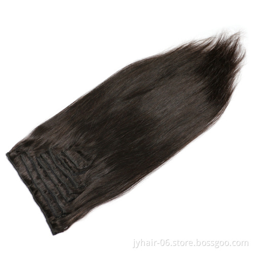 Wholesale Top clip in hair extension dropshipping cuticle aligned Raw virgin 12A brazilian Hair 100 remy human hair extensions